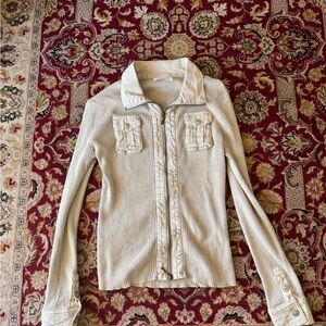 Rich star zip-up sweater